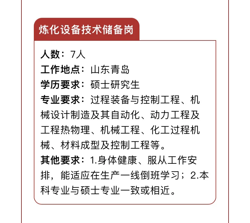 中国石化青岛分公司招聘！六险二金