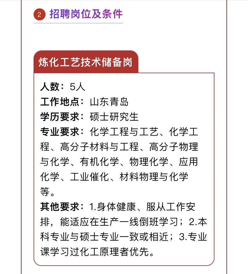 中国石化青岛分公司招聘！六险二金