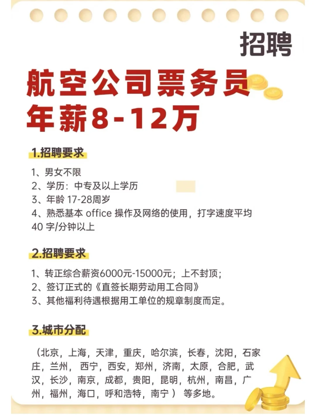 航空票务来啦~航空票务岗✨【行业优势】