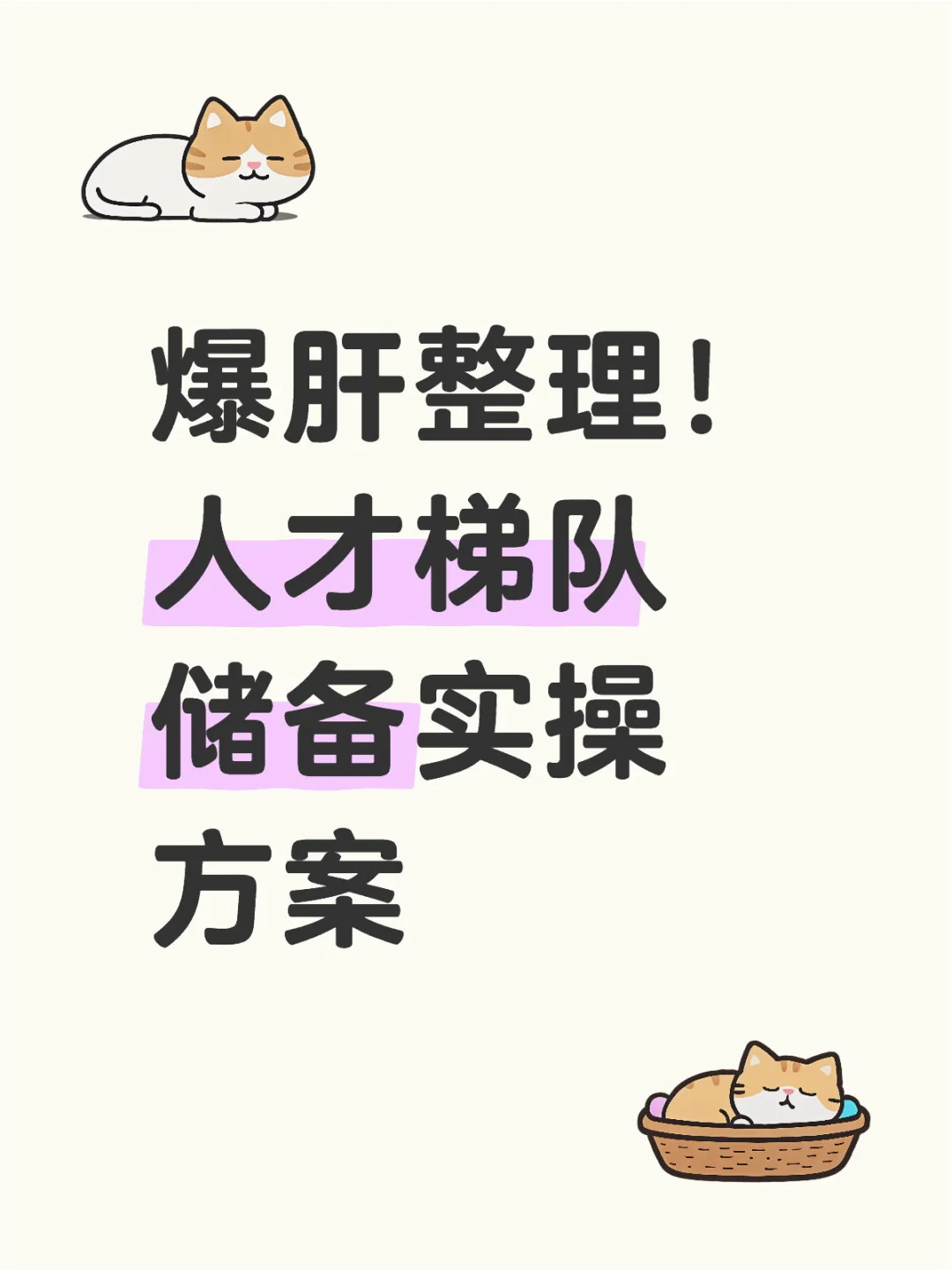 爆肝整理！人才梯队储备实操方案