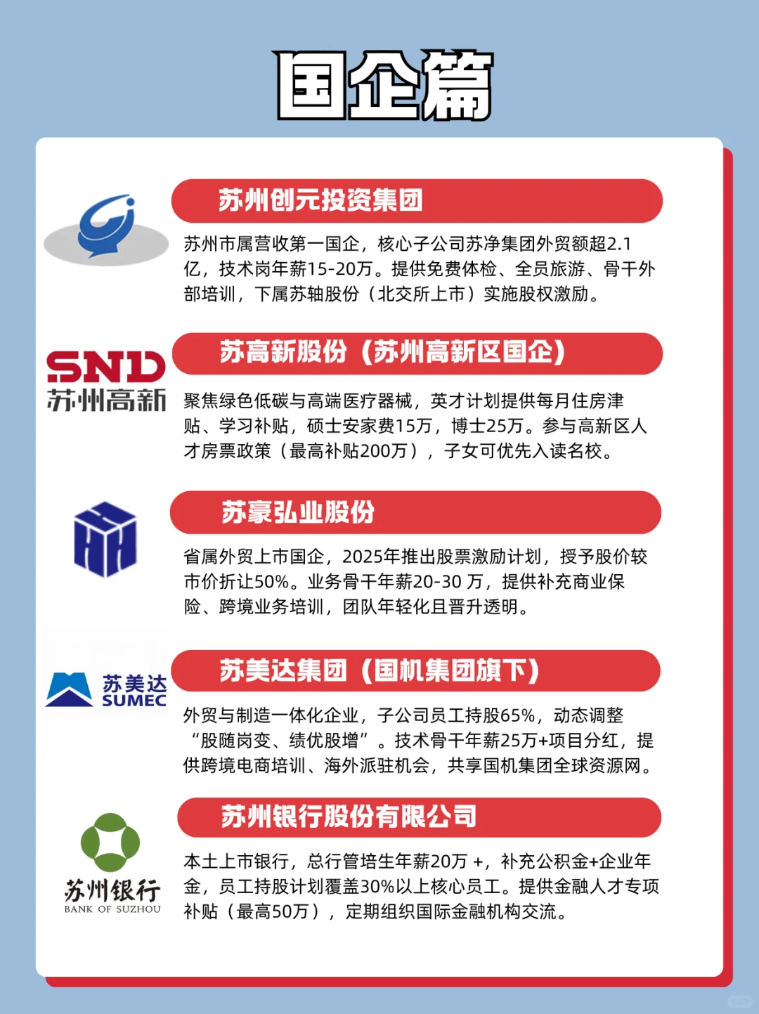 苏州高福利央国企清单｜建议收藏✨