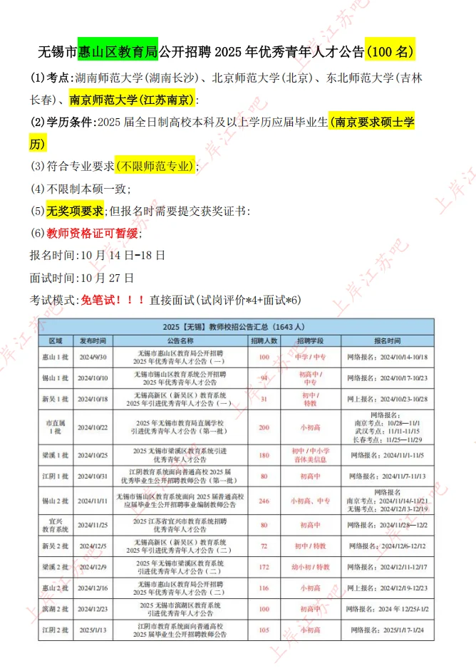 江苏【校招教编】第一站：9月29-30日开始啦
