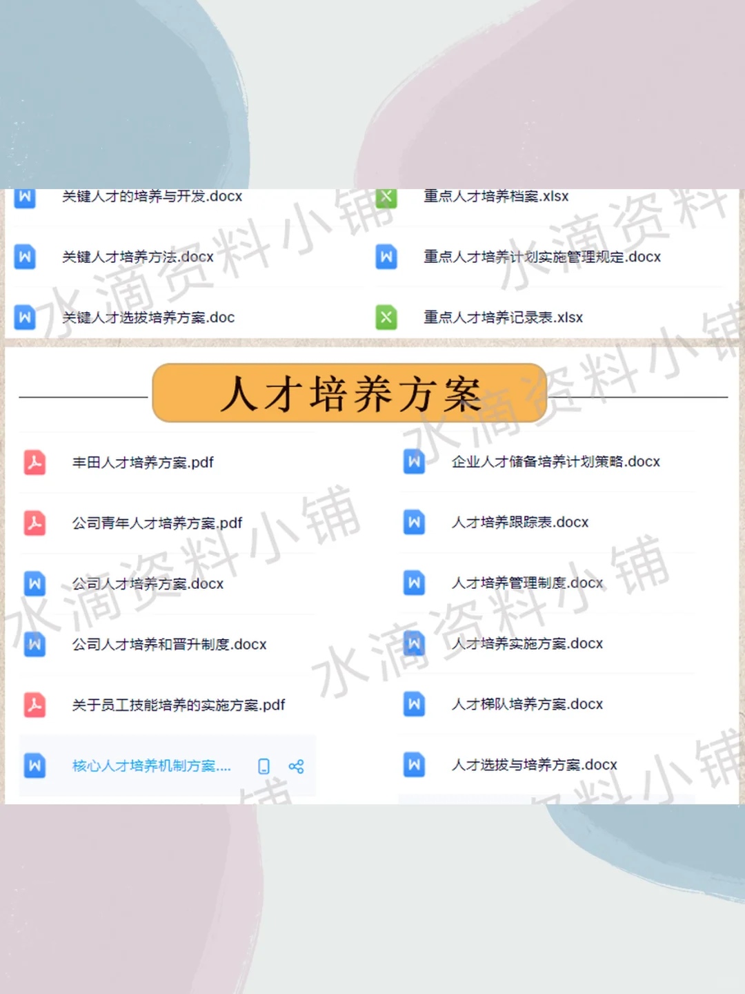 企业关键岗位人才培养方案后备人才选拔培养