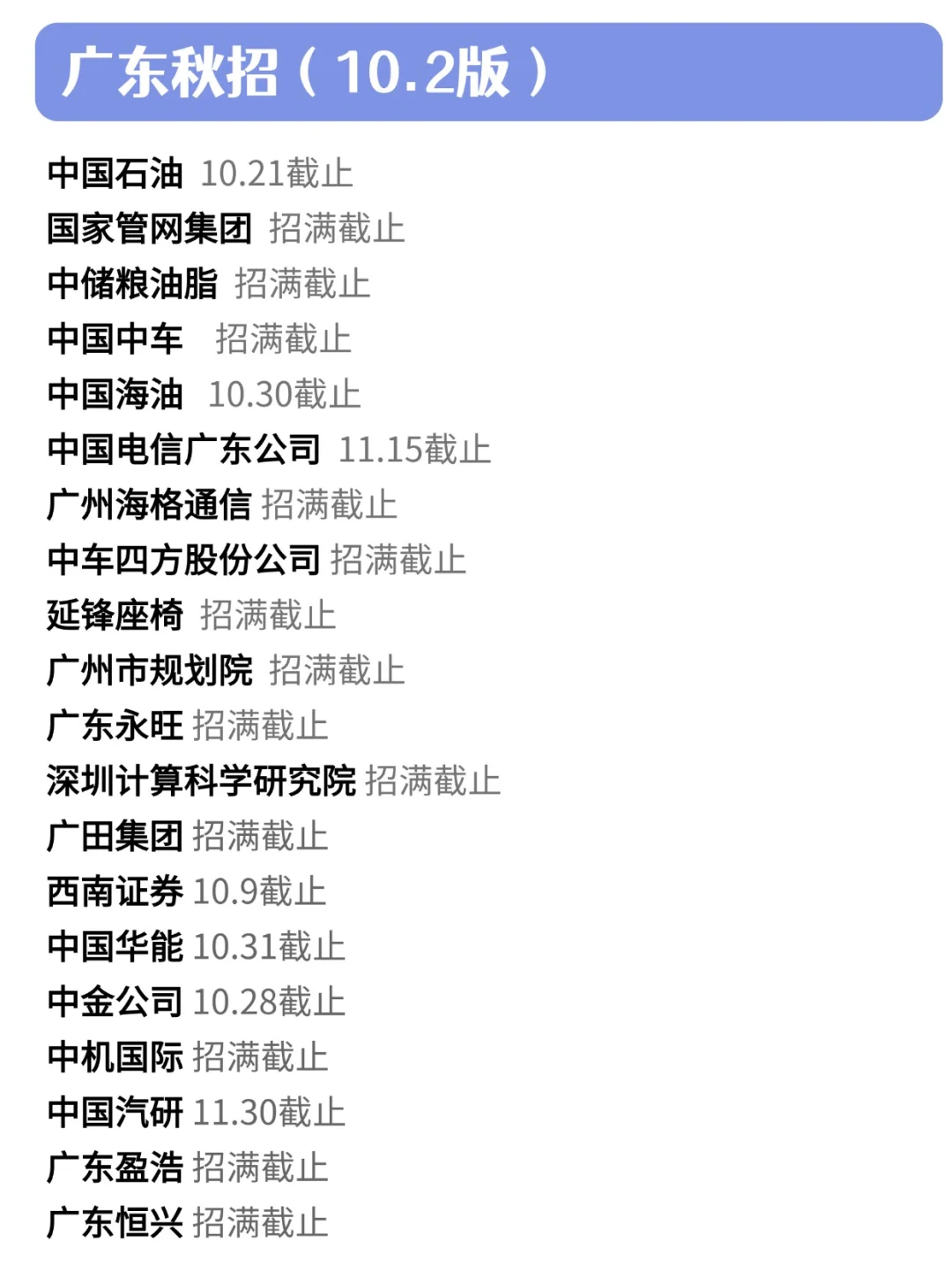 投！！广东秋招这个假期可劲投👊