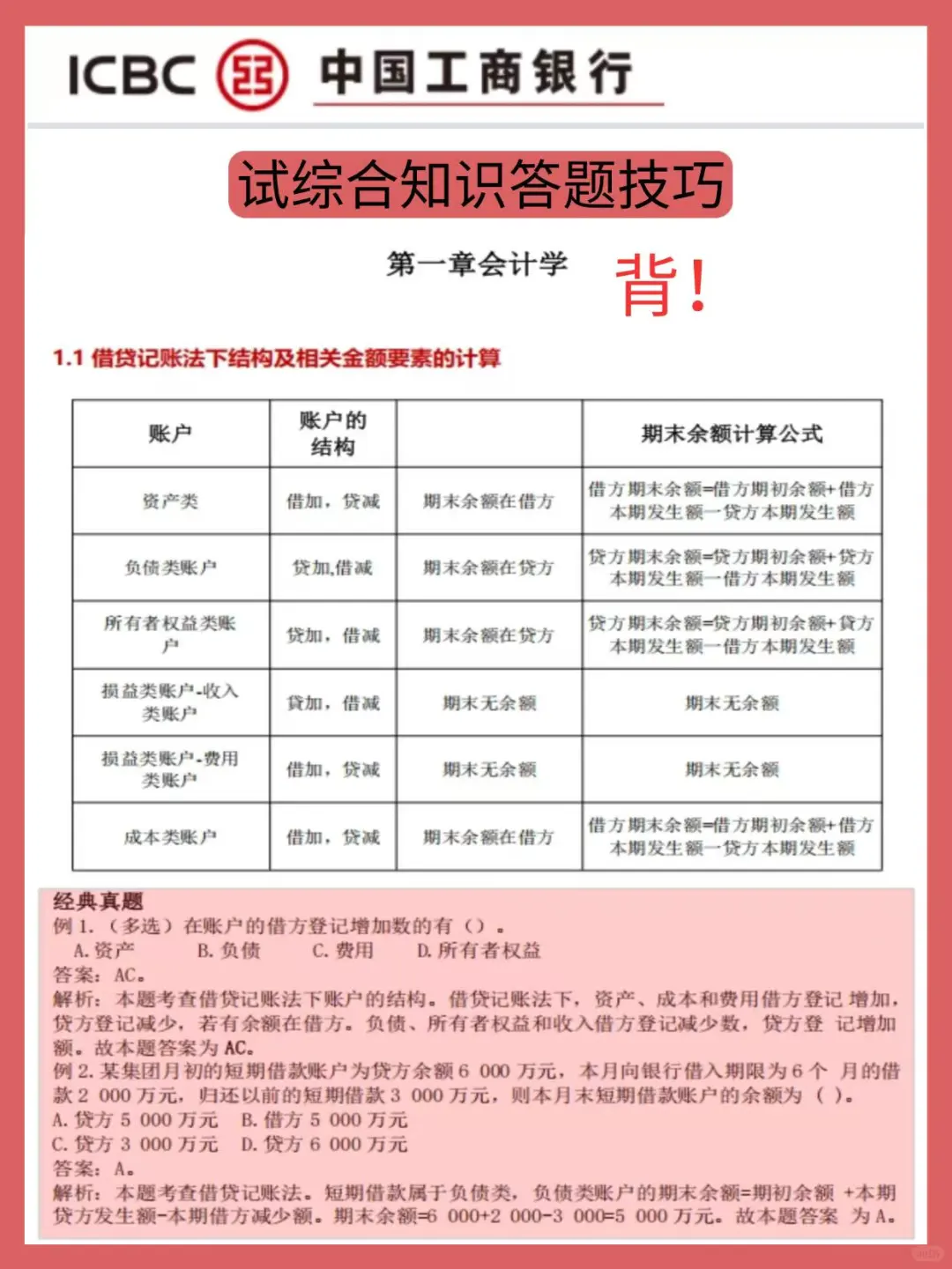工商银行秋招无非这800母题，背完稳了！