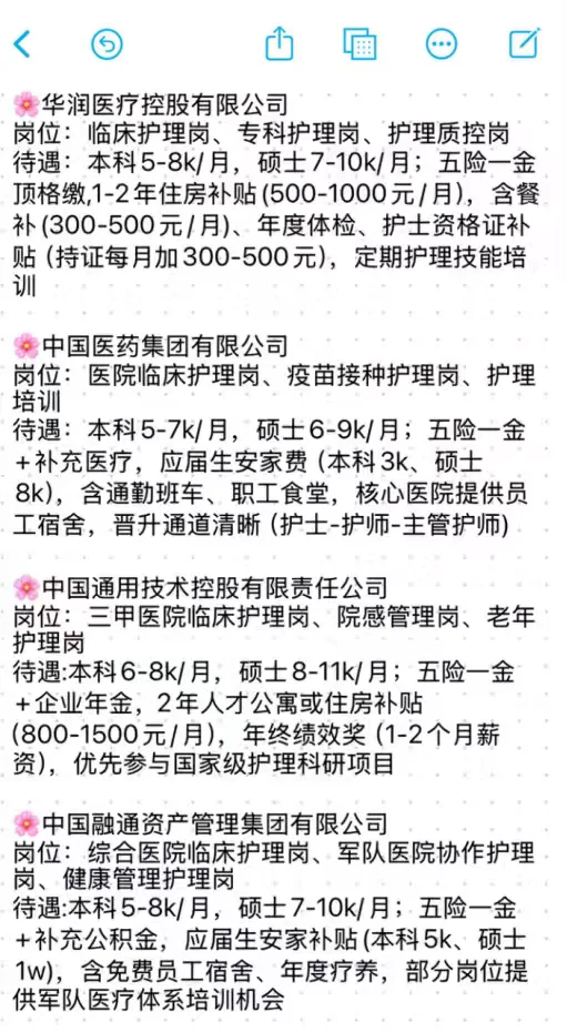 秋招一定要去试试的央国企——护理类