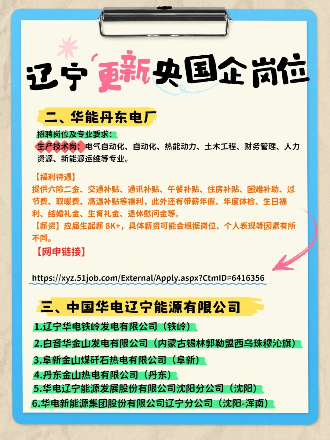 辽宁央国企岗位新鲜出炉！