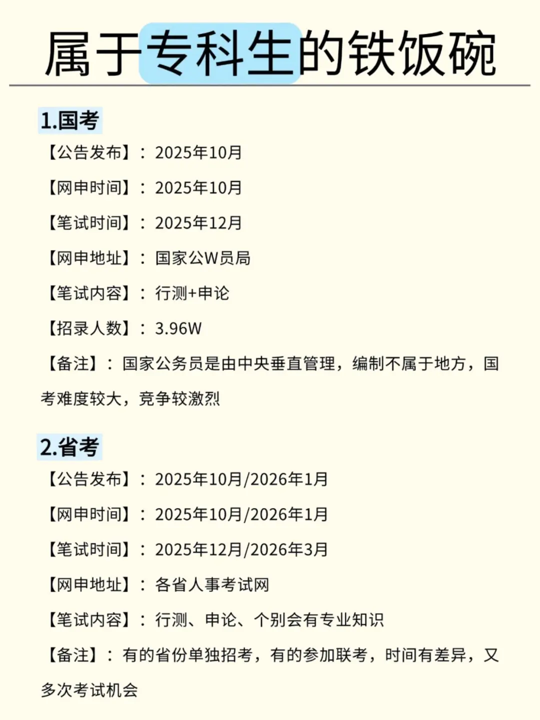 专科生全年进体制内的机会都在这里了