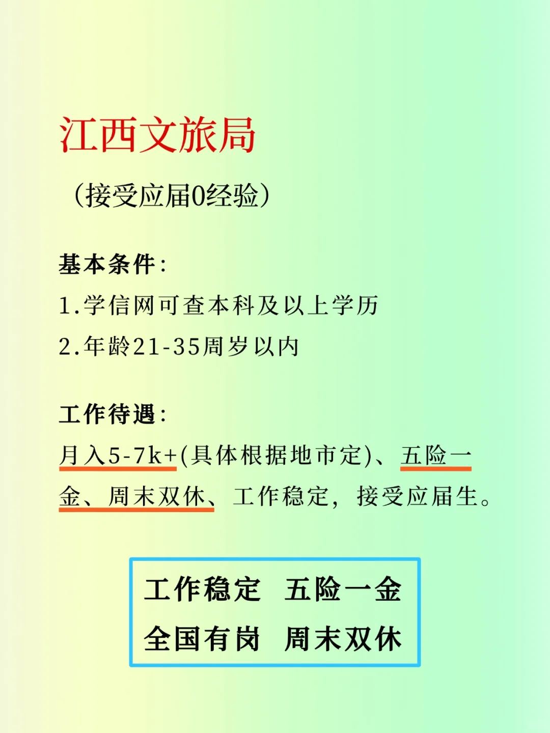 江西文旅局‼️21-35可报，稳定轻松
