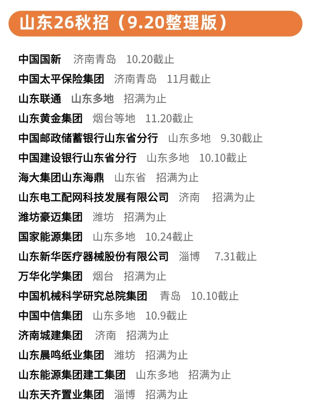 9月份的山东秋招不投真的会后悔！🥺