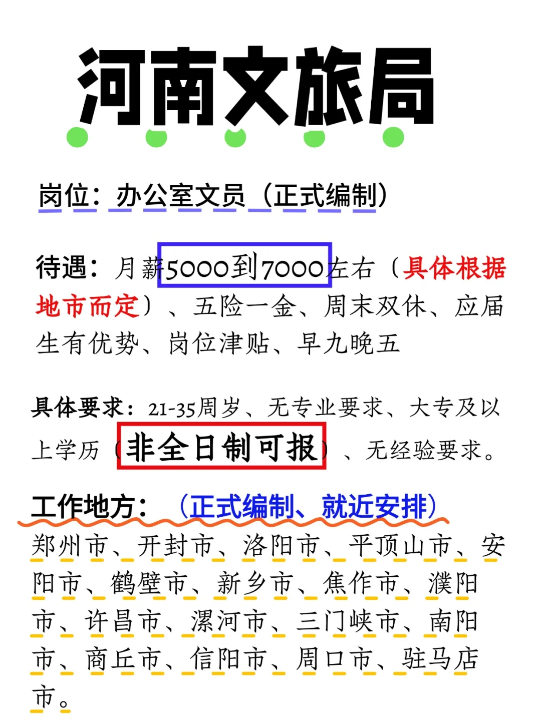 2025河南文旅局缺编了，大专35岁以下即可报
