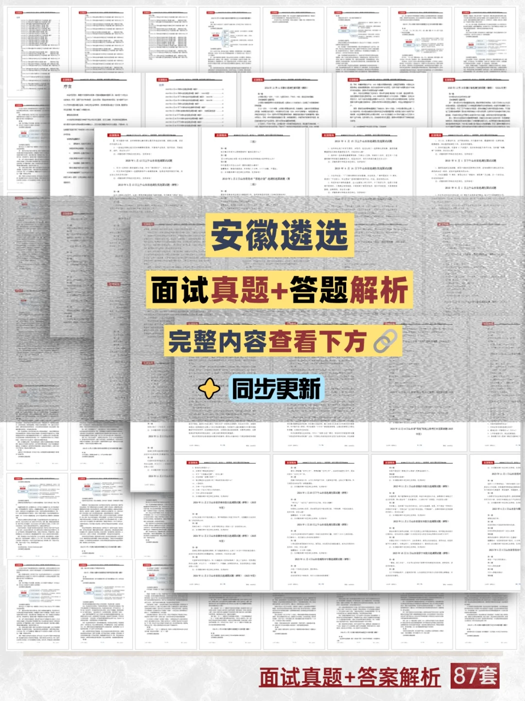 安徽遴选面试备考专用真题|含答案|同步更新