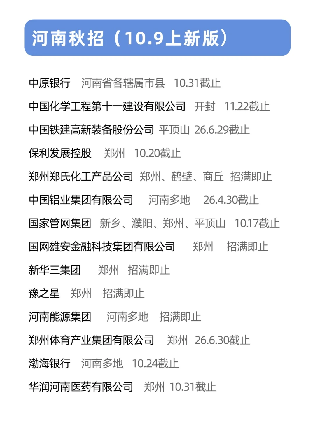 投完这些河南秋招，直接坐等offer啦~