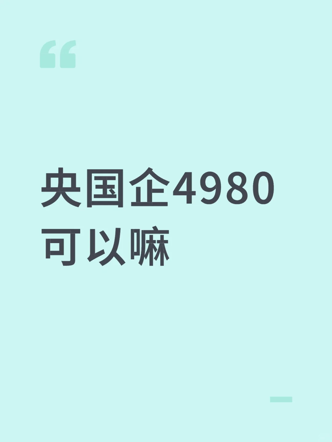 4980的央国企机构