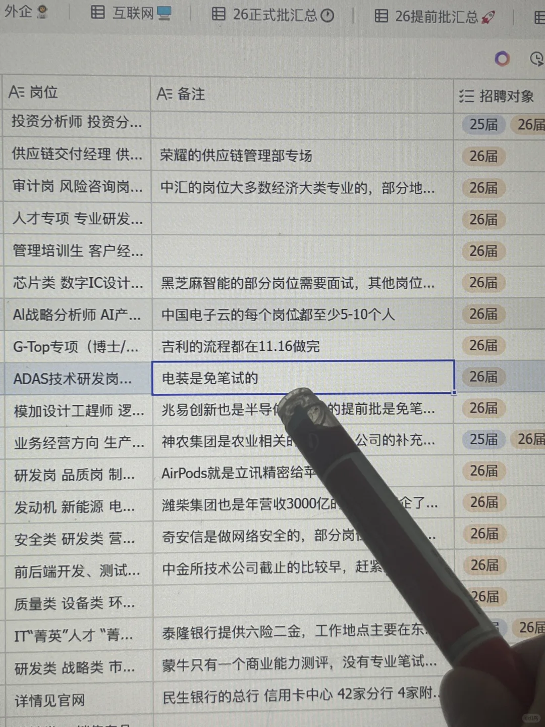 先把昨天免笔试的秋招都投完啊