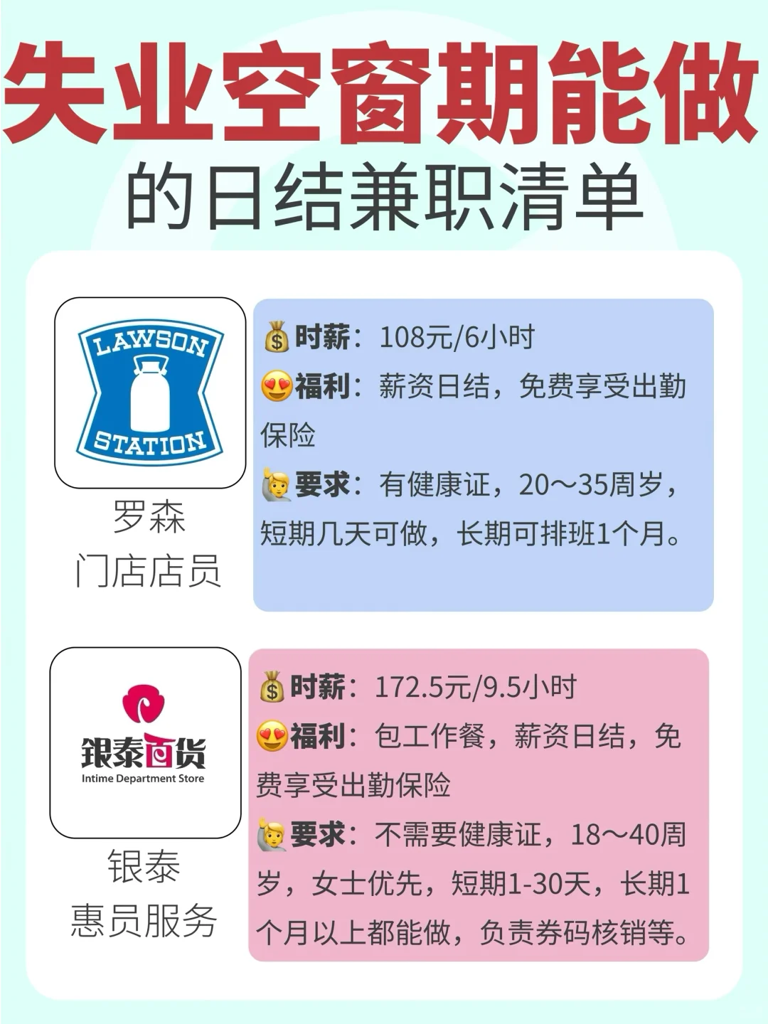 兼职合集｜失业裸辞空窗期可过渡🔥