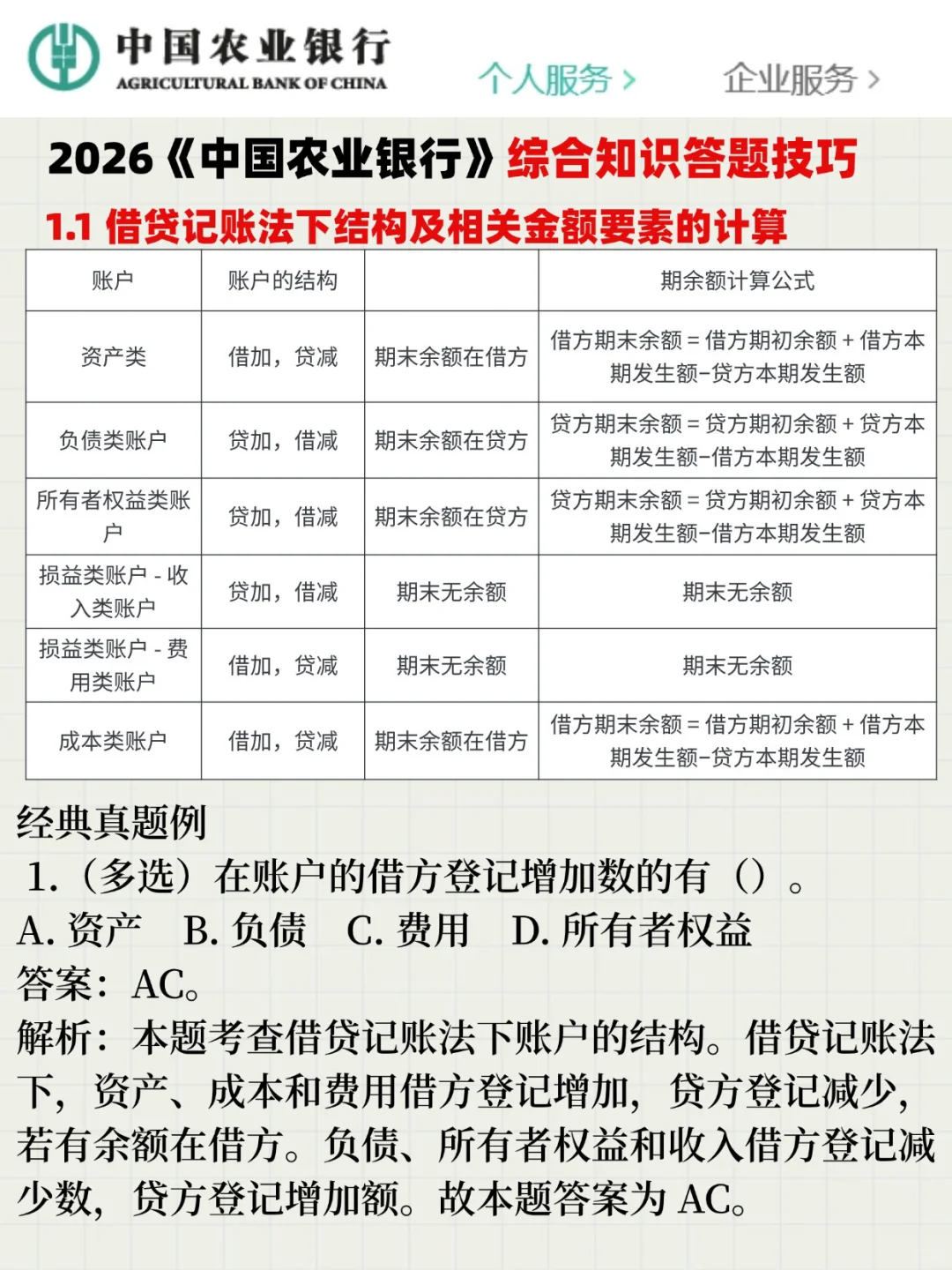 假如你从现在开始备考农业银行（进面版）