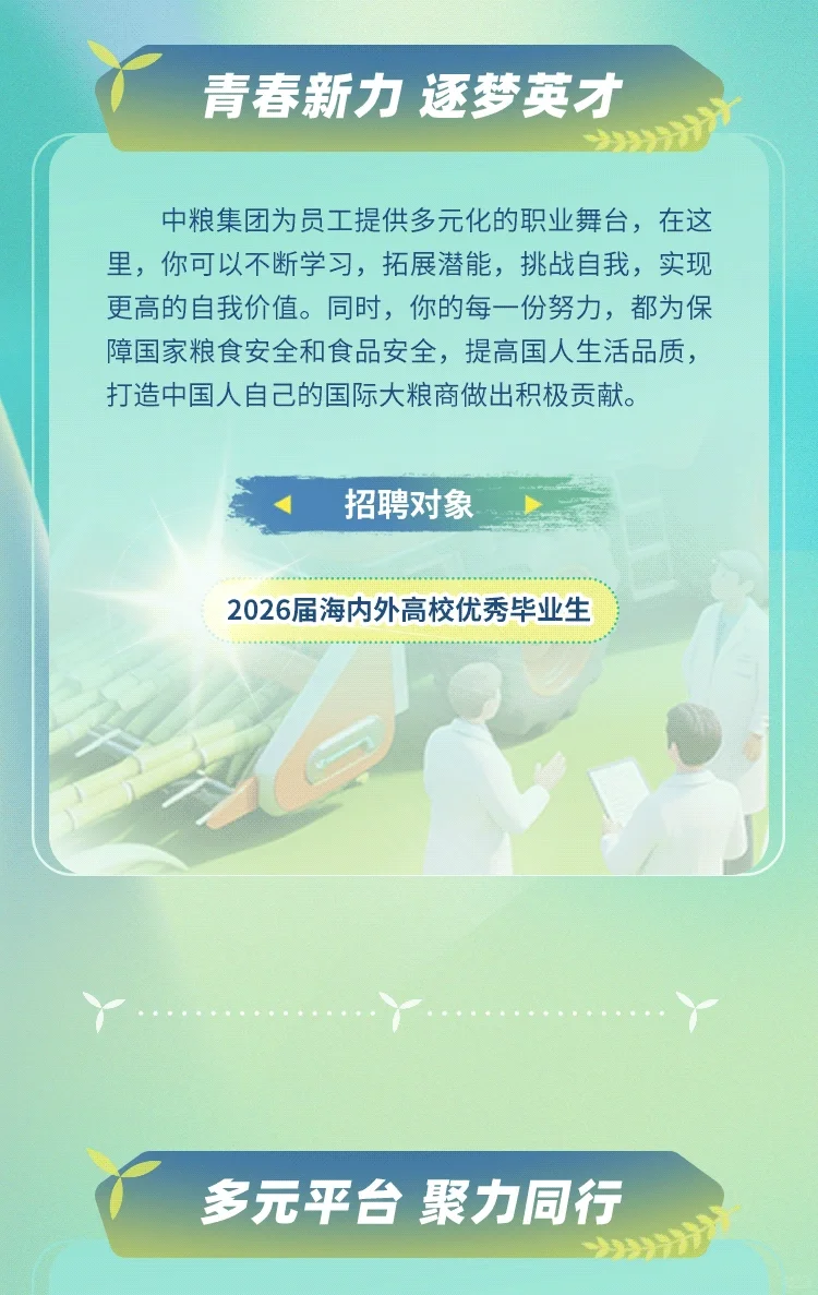 中粮集团2026校园招聘