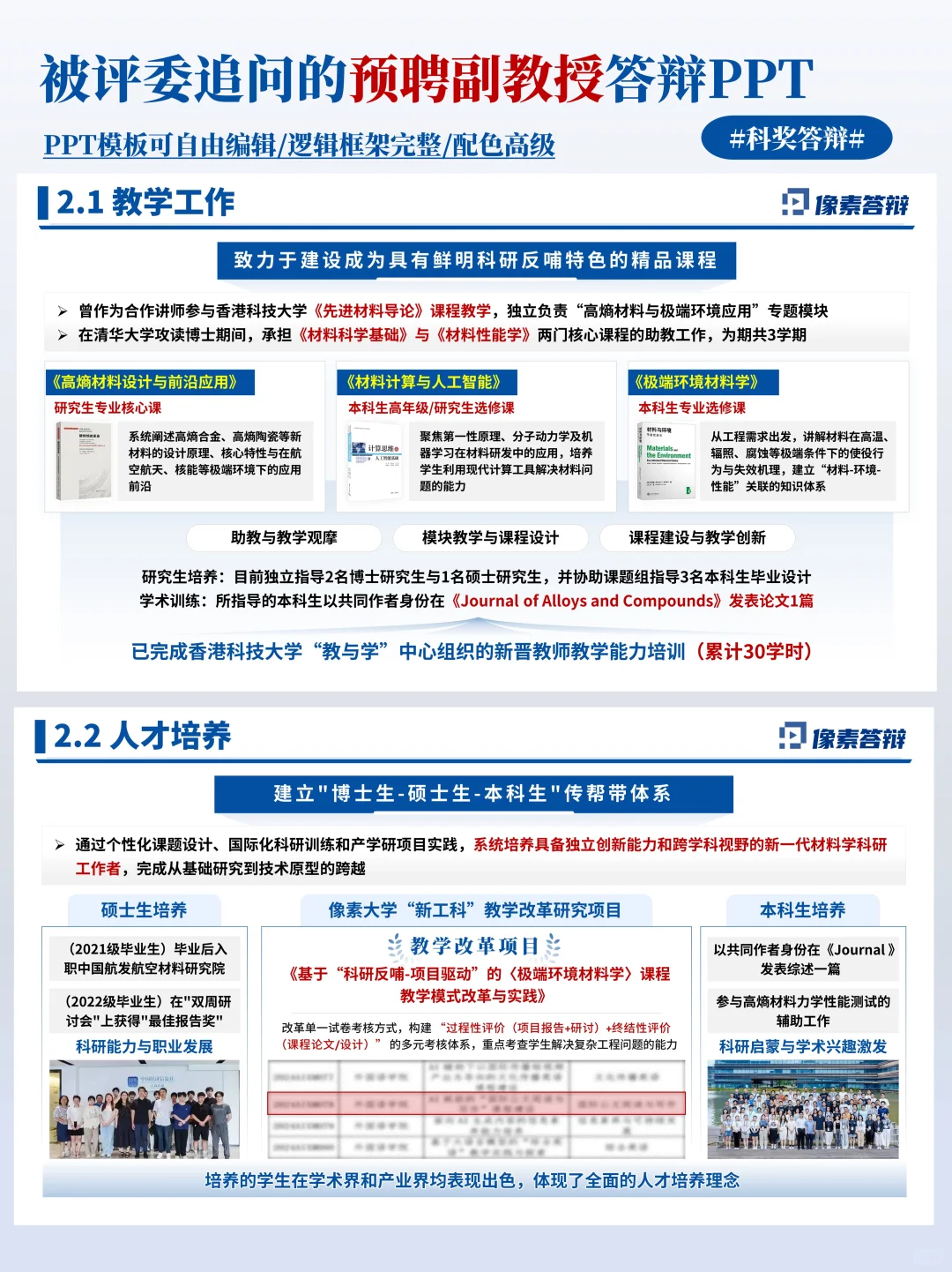 这才是被评委反复表扬的预聘副教授ppt吧✨