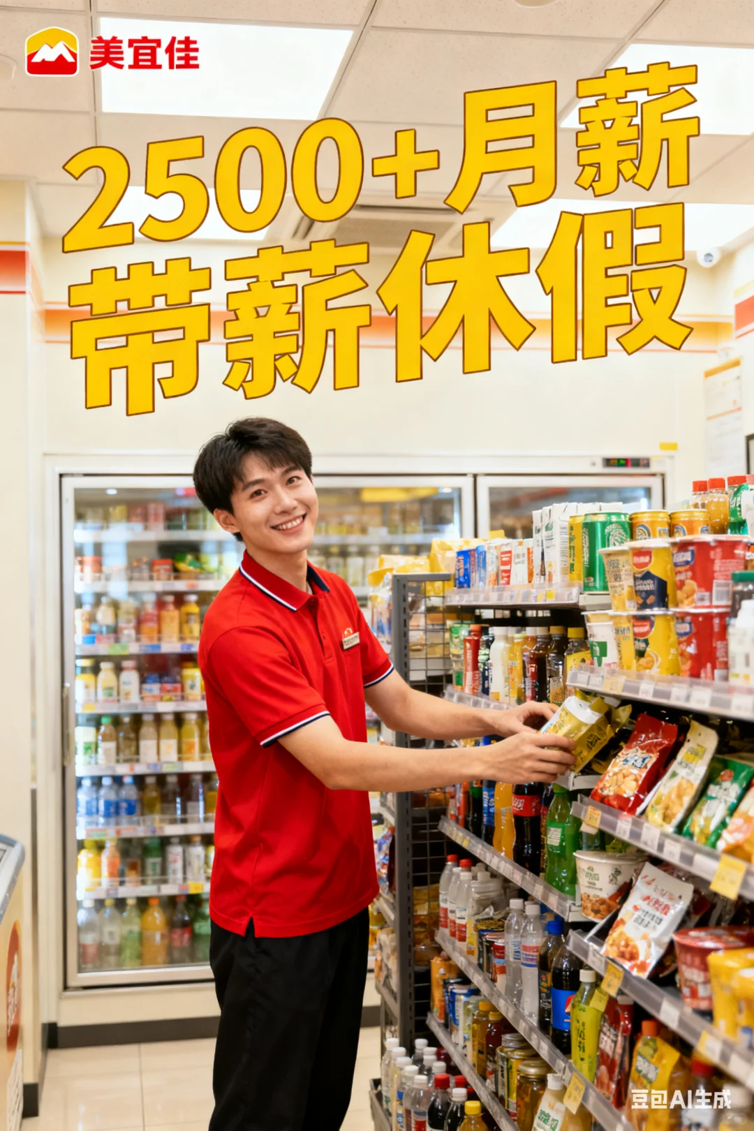  美宜佳急招收银员