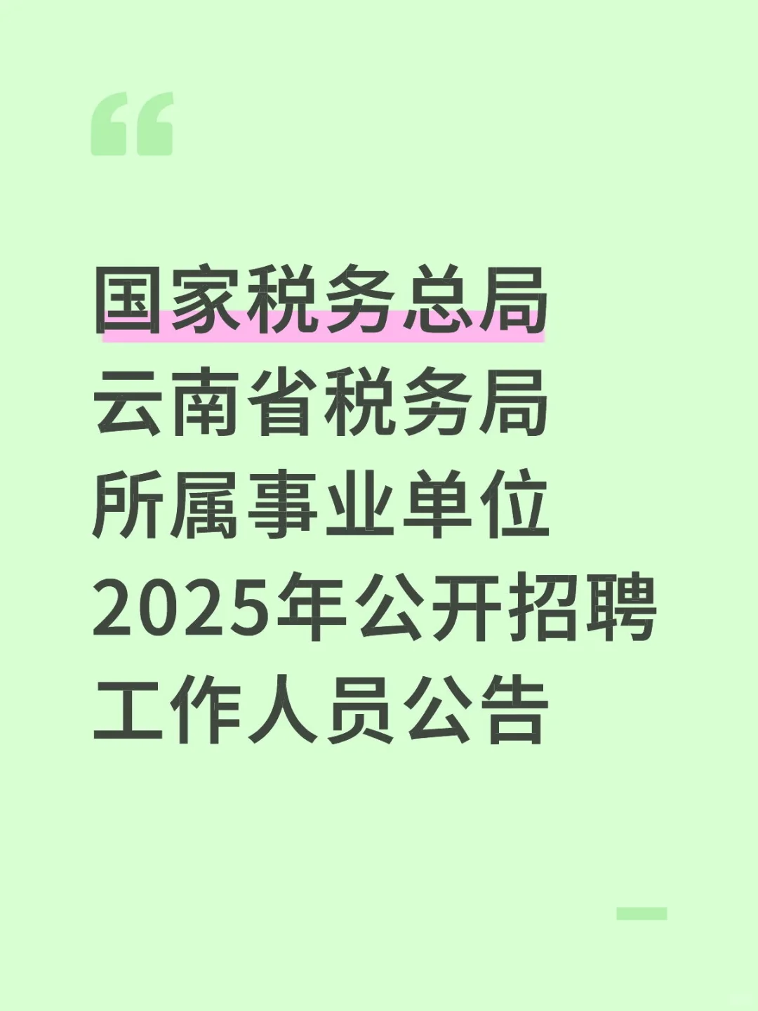 税务局招聘啦！