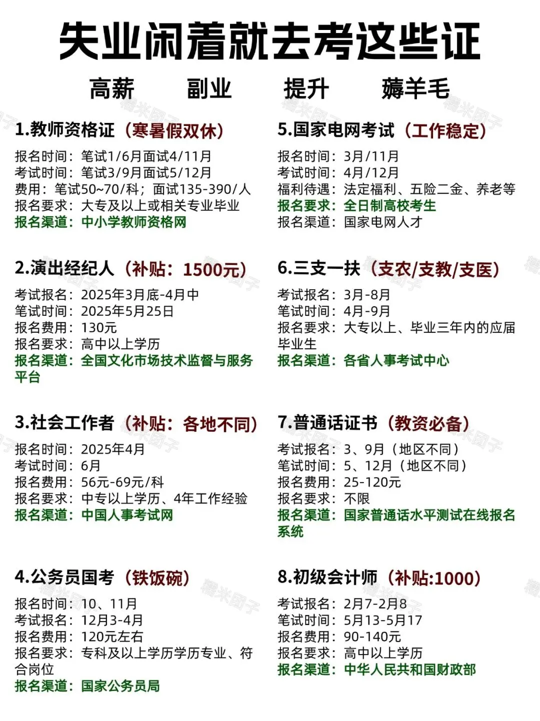 女生失业闲着就去考这些证，别摆烂|||
