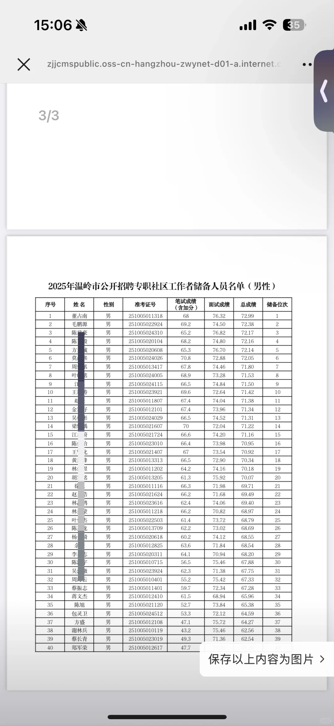 25年温岭社区储备人员公示