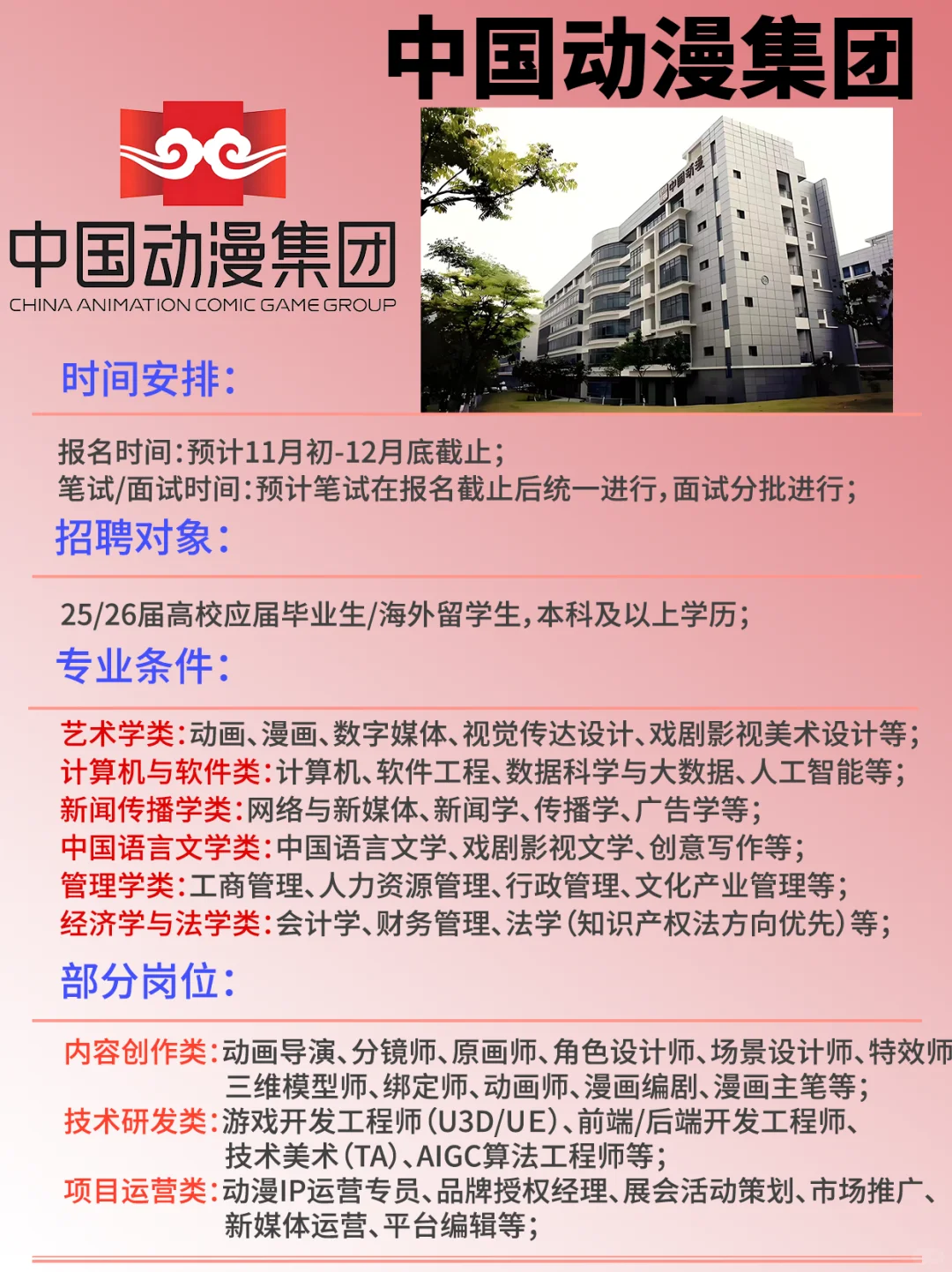 🎨中国动漫集团捞人了！！