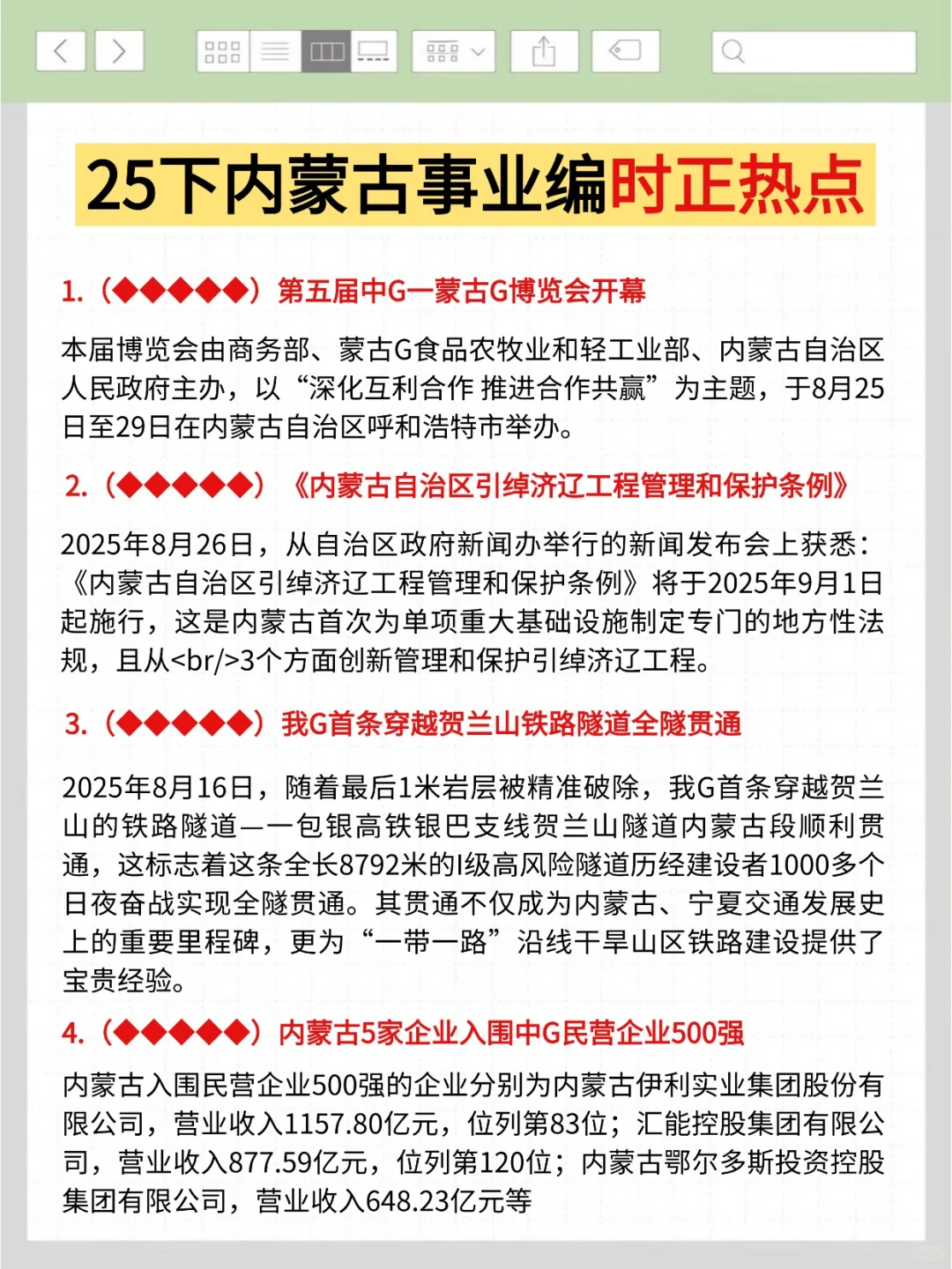 下下周六内蒙古事业编时正去年压中了，加油