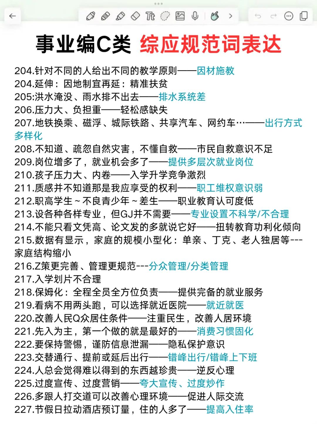 25事业编C类，作文无非这30篇，速背❗️