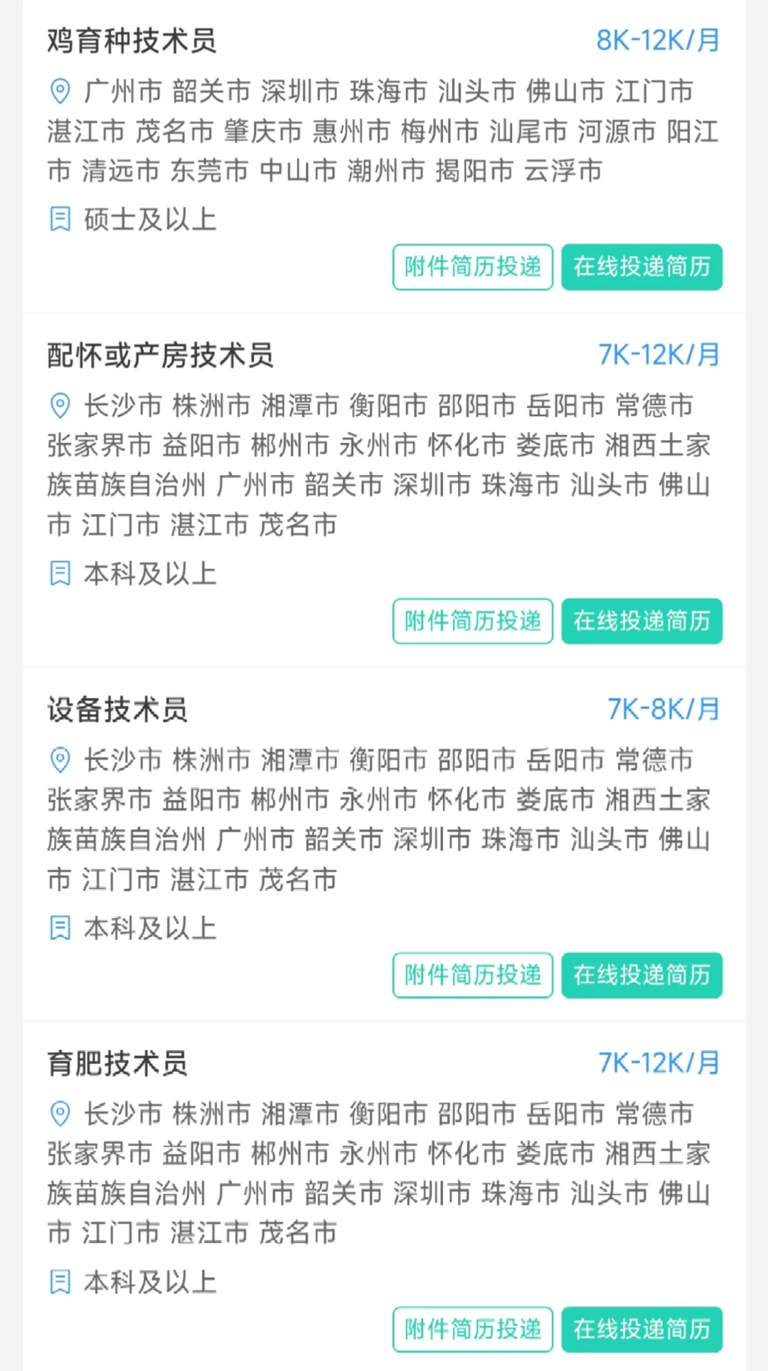 ［广东天农食品集团］动医、动科等