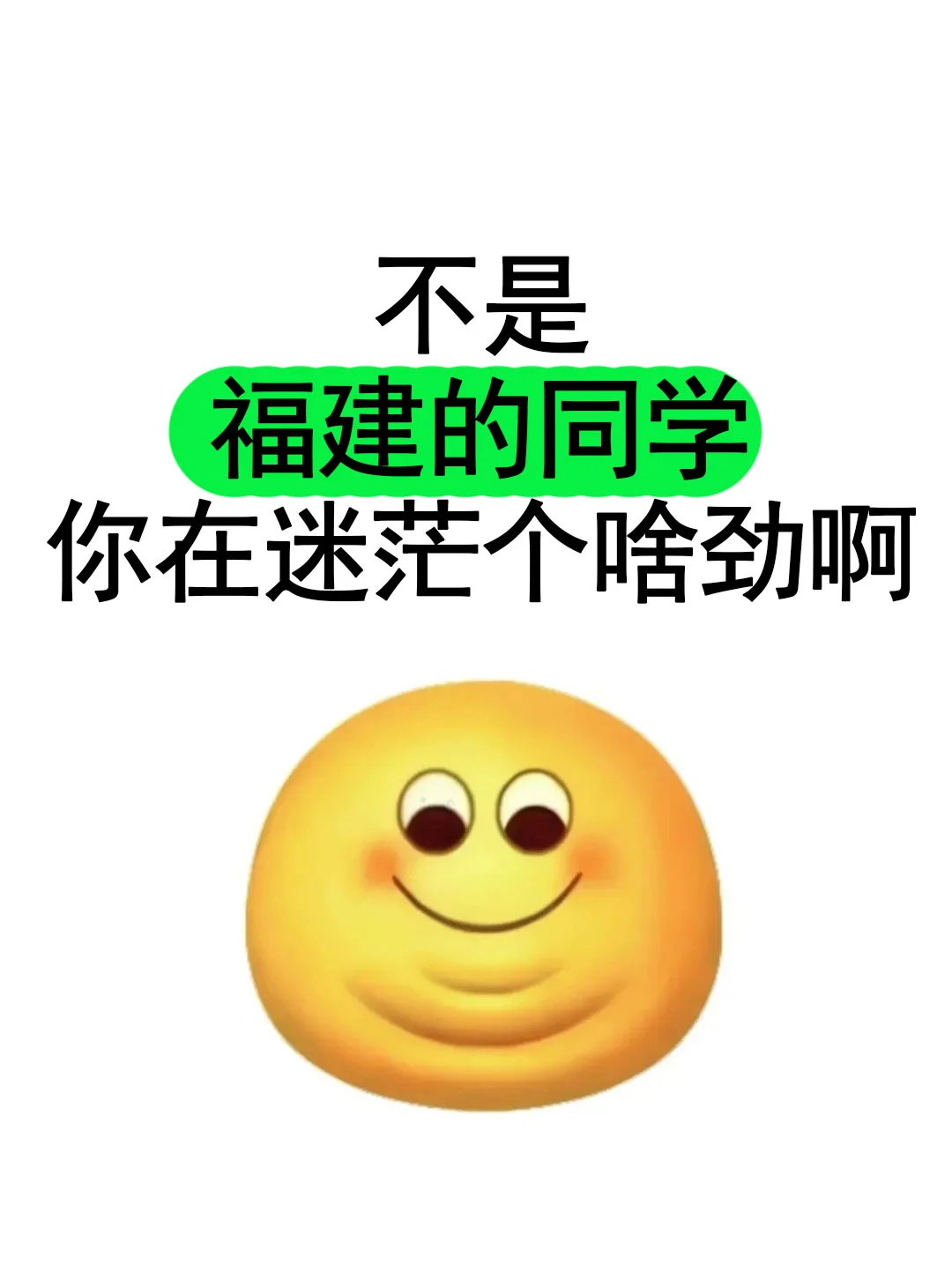 不是，福建的同学你在迷茫个啥劲啊