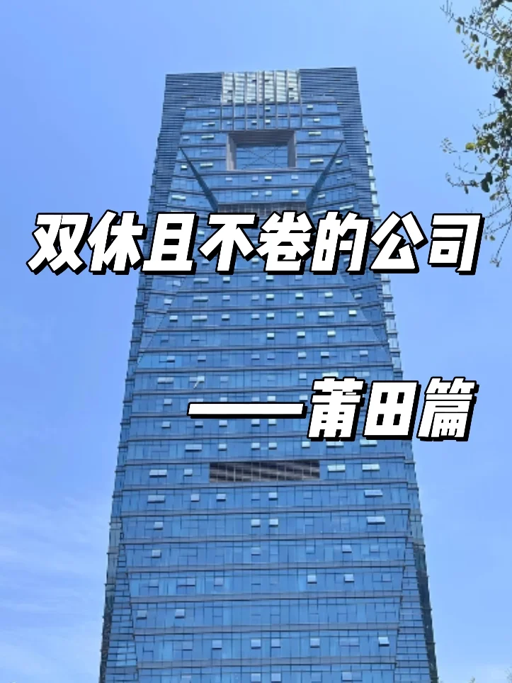 双休且不卷的公司:莆田篇！
