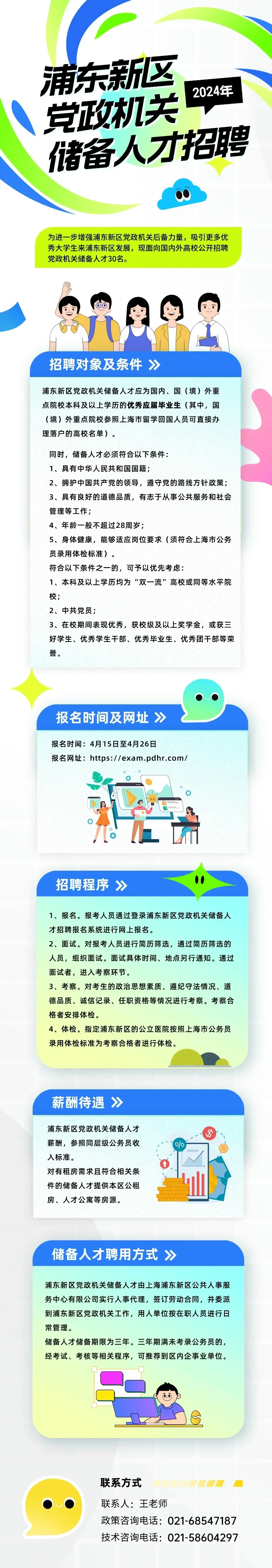 上海浦东新区党政机关2024 年人才储备