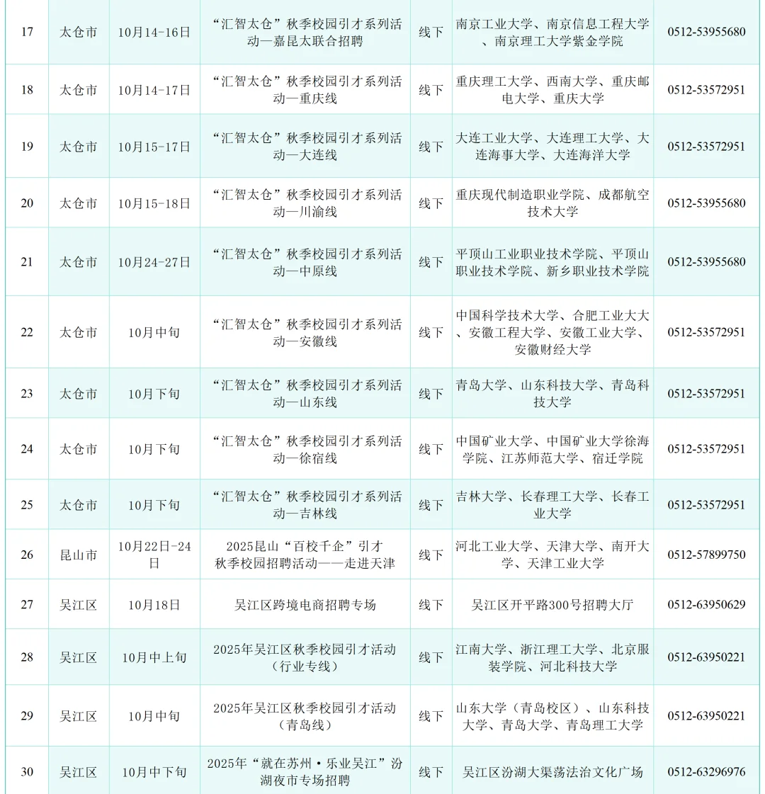 苏州线下招聘会
