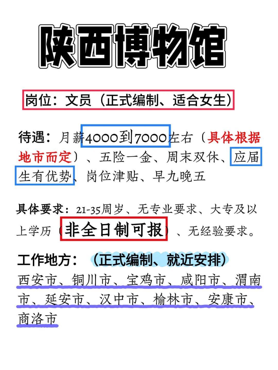 2025陕西博物馆扩编了，大专35岁以下即可报