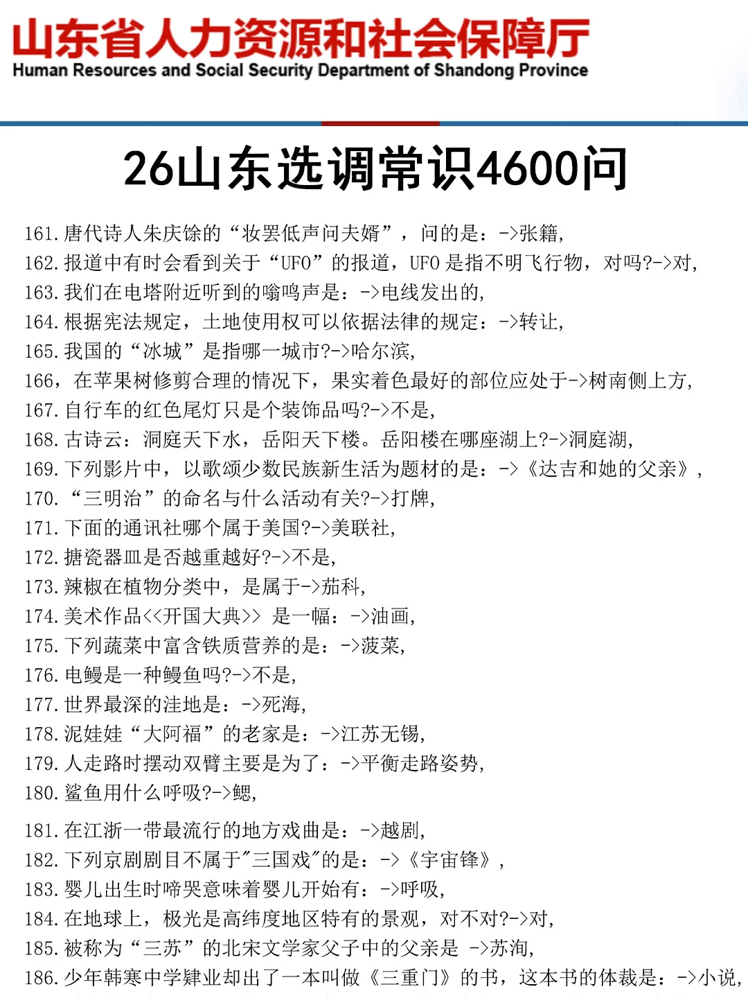 友情提醒：10.26山东专额选调别裸考！背完保