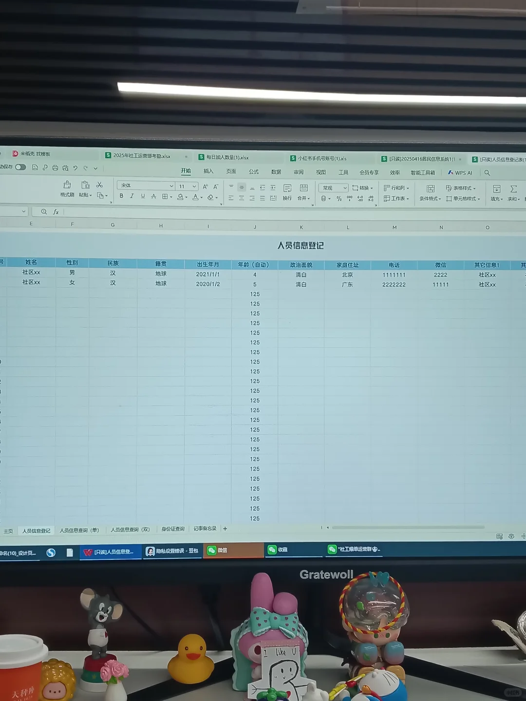 后悔才发现这个社区人员信息登记系统！