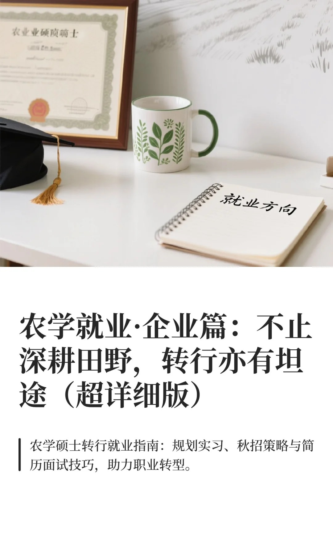 农业硕士就业之企业篇