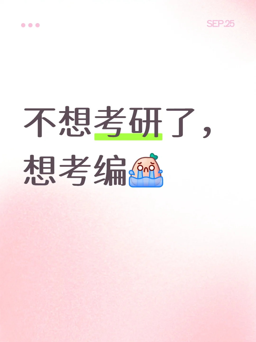纠结是考研，还是去考编