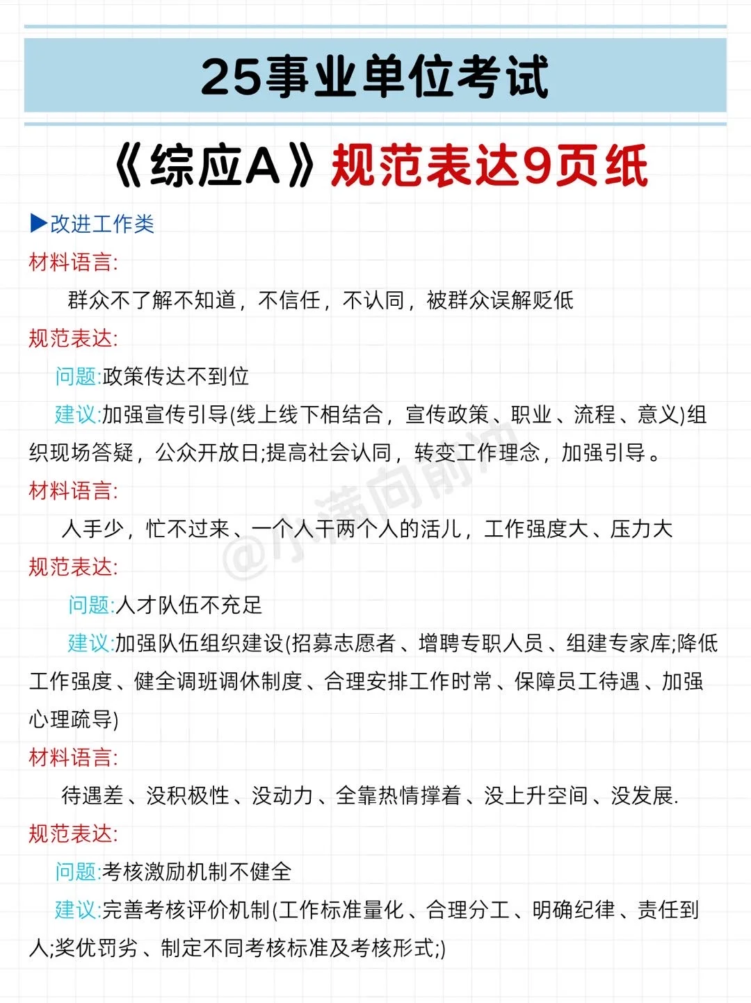 别裸考，综应A类就这7页纸，熬夜背！