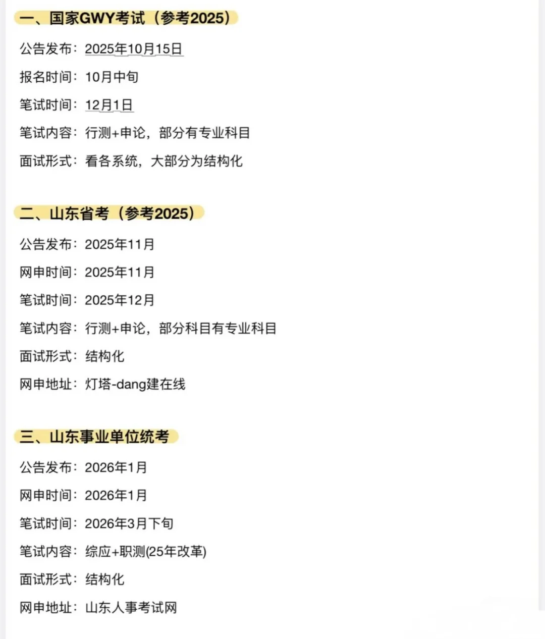 接下来山东进体制内的15次机会！