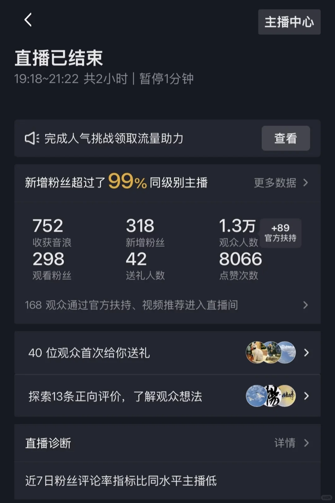 直播第一天 收入37