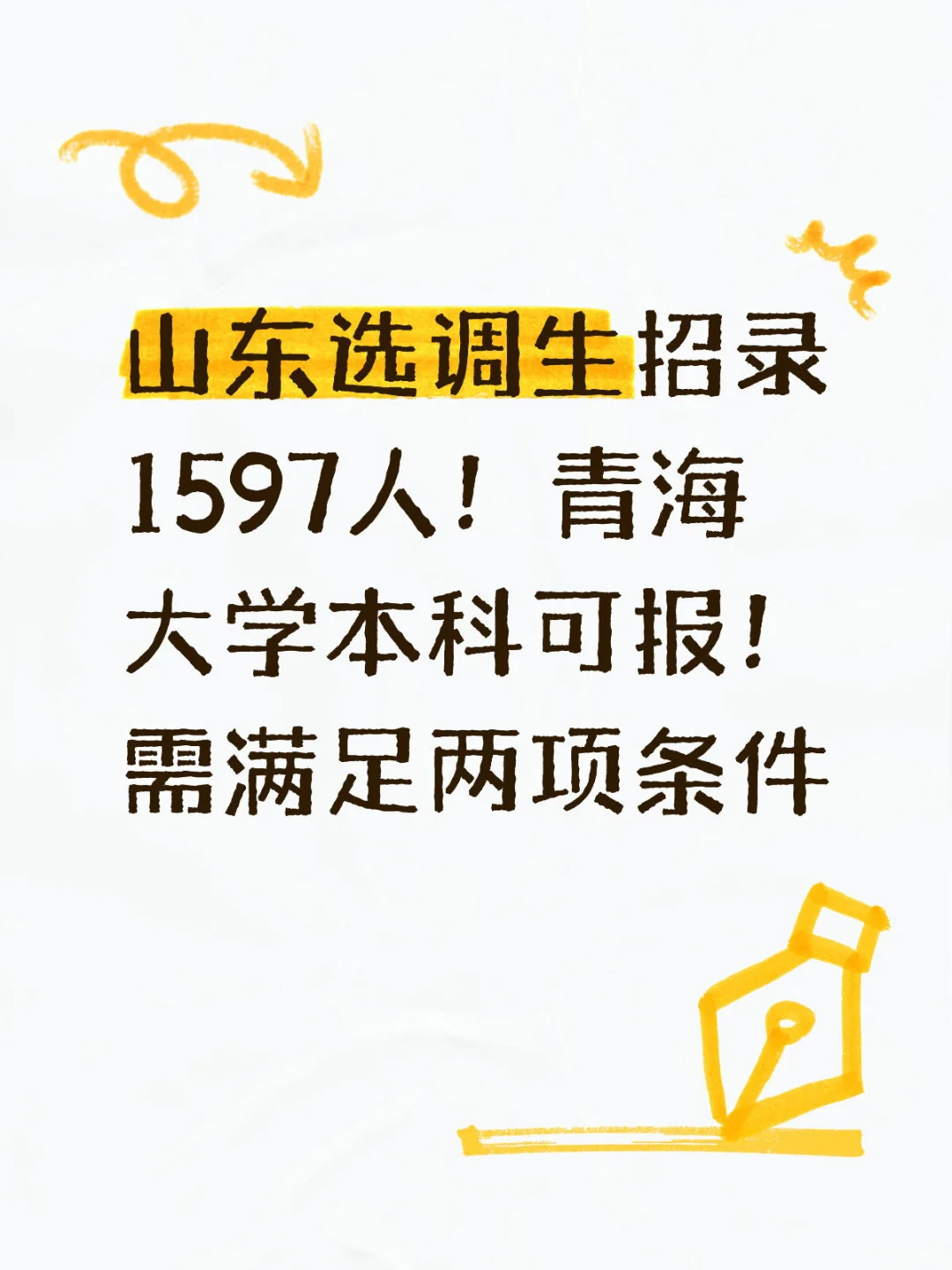 山东选调生招录1597人！青海高校本科可报！