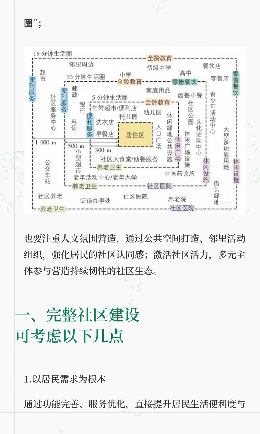 关于“完整社区建设”