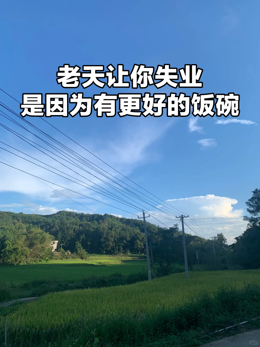 老天让你失业，那是因为有更好的饭碗