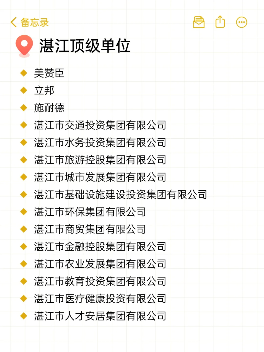 📫可投递的顶级单位top50——湛江