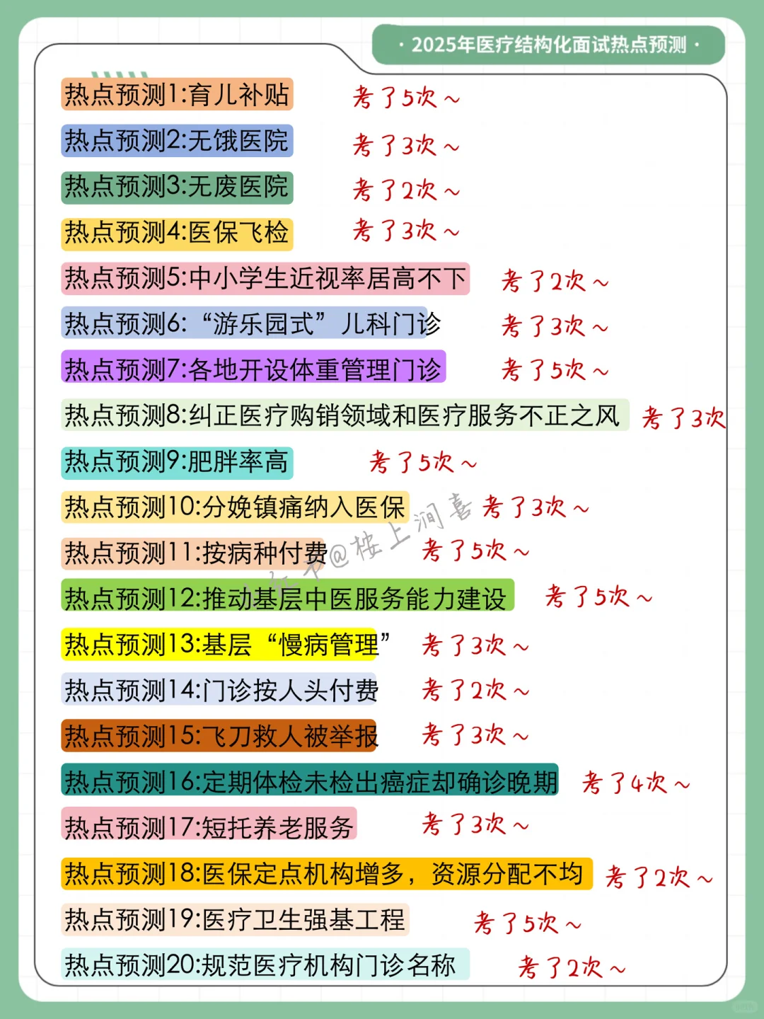 医疗面试磕磕巴巴没话说的人！参考一下我……