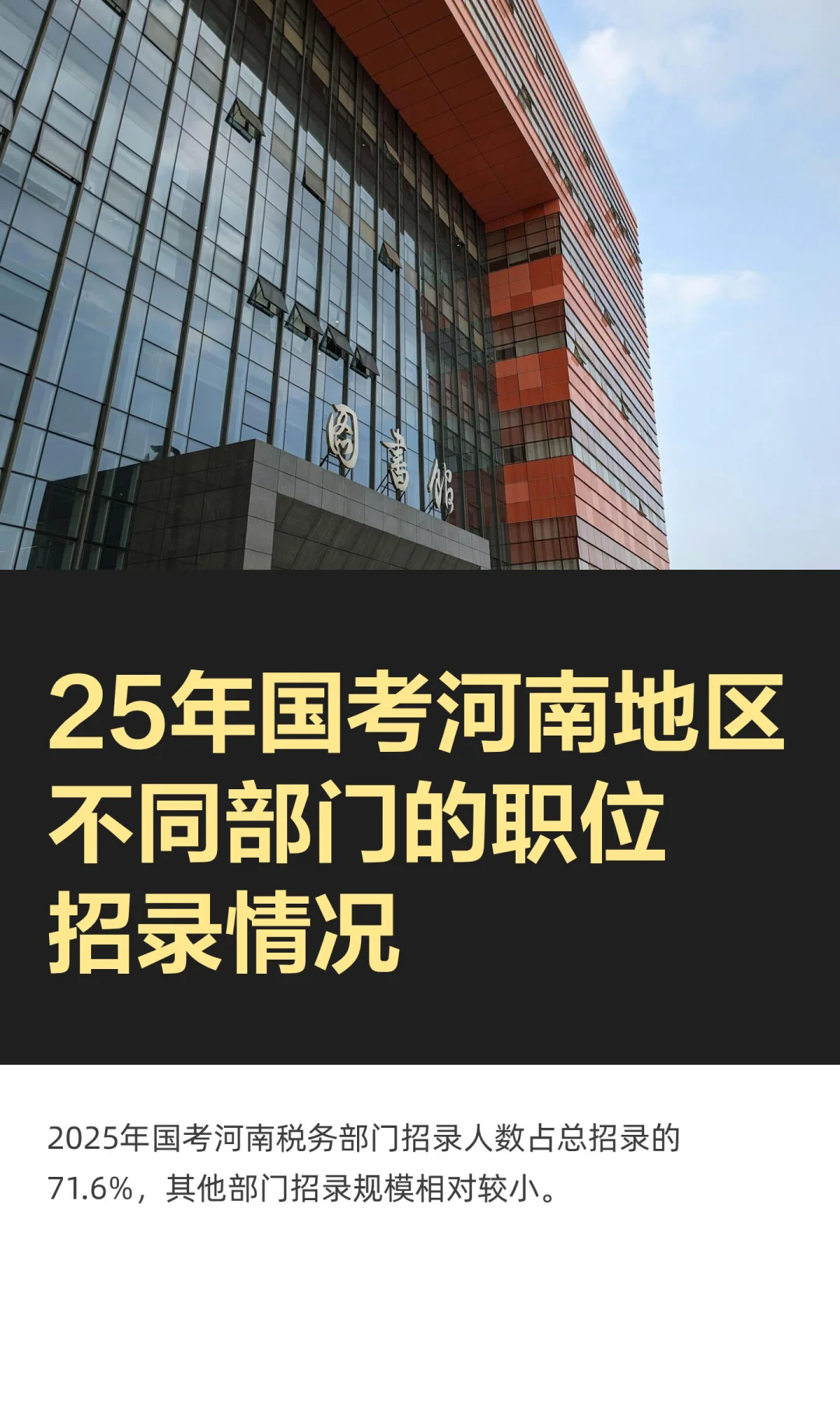 25年国考河南地区不同部门的职位招录情况