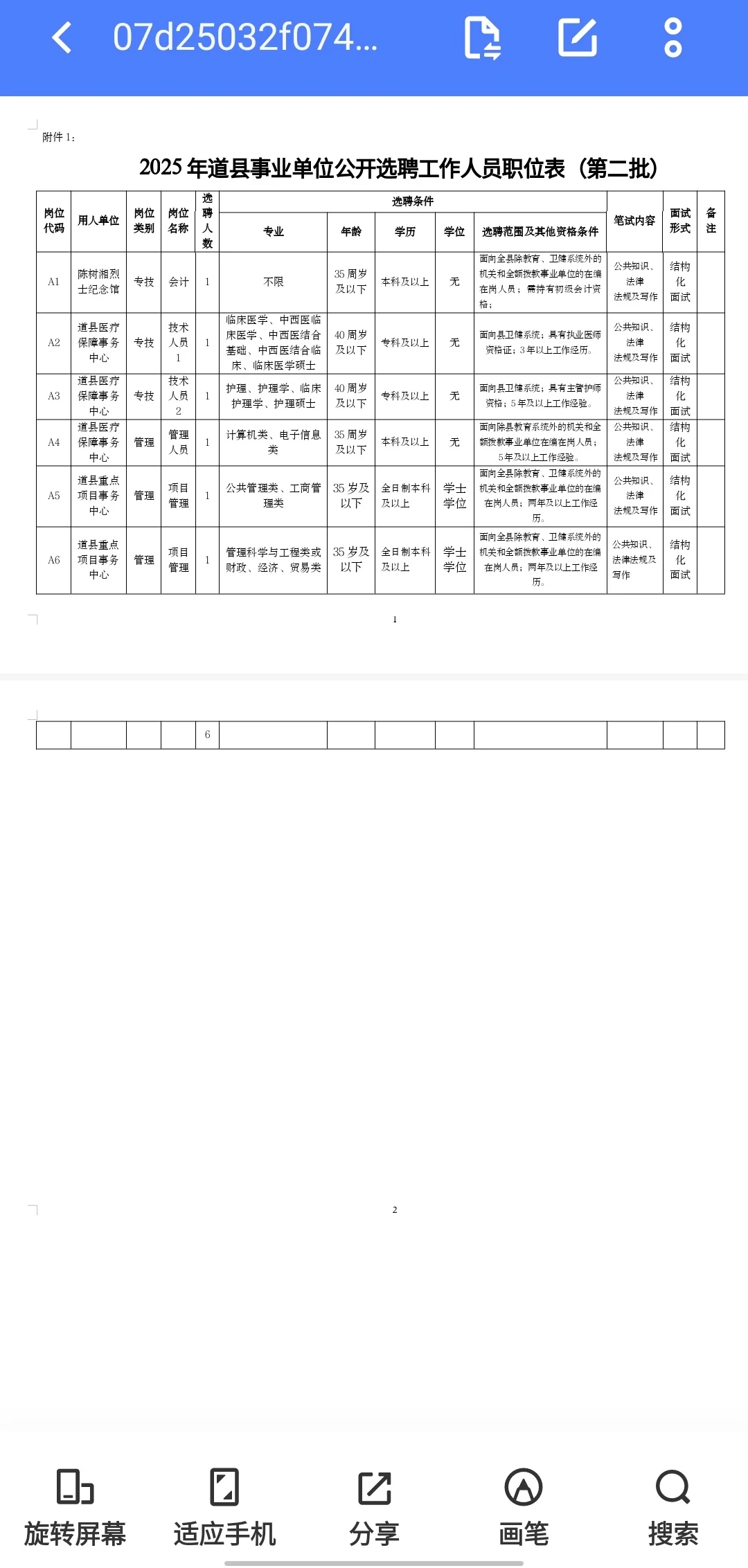 2025年道县事业单位公开选聘工作人员